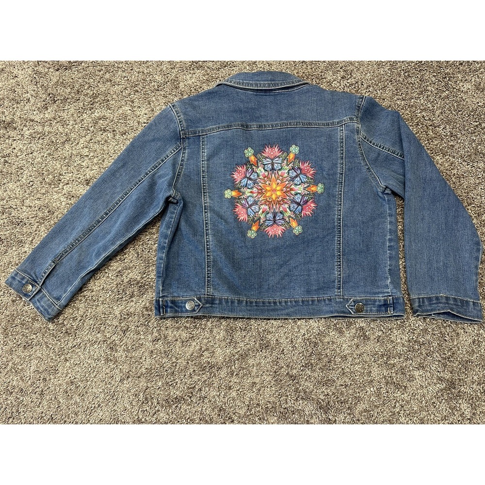 Disney Youth Kids Encanto Jean Jacket Size Large 10/12 Design on Back